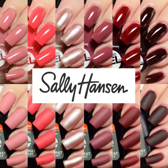 Sally Hansen Miracle Gel Matte Top Coat and Swatches Polish and Paws